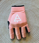 Oregon Outdoor pink field hockey glove with Shell and open palm