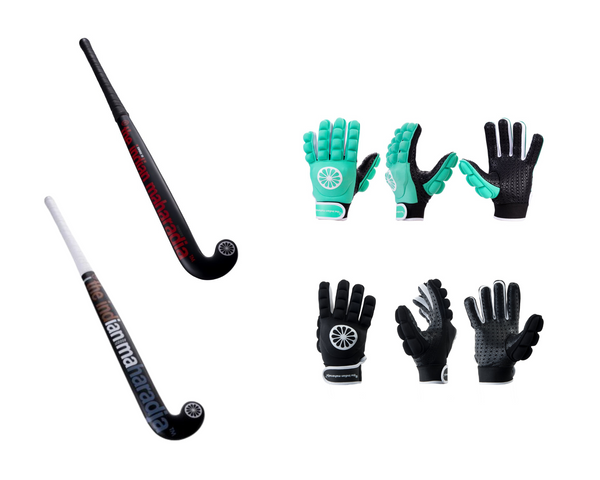INDOOR PACKAGE #6 36.5” or 37.5” Stick with 10% carbon and Pair of Gloves