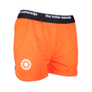 Athletic shorts for women (orange) front view
