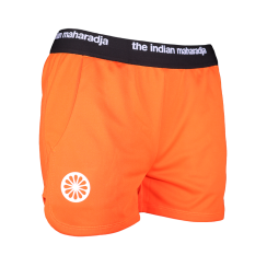 Athletic shorts for women (orange) front view
