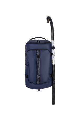 Navy backpack duffel with stick holder