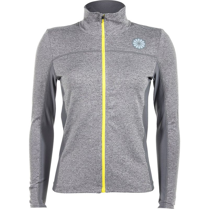 IM Athletic Fitness Jacket in light grey (zip up) with yellow zipper 