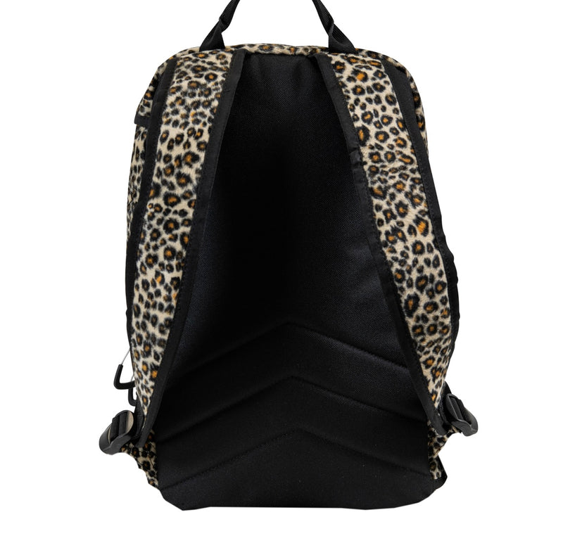 Junior Fuzzy Leopard Backpack: Stick Thru