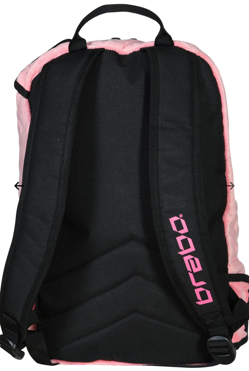 Junior Pink Fuzzy Backpack: Stick Thru